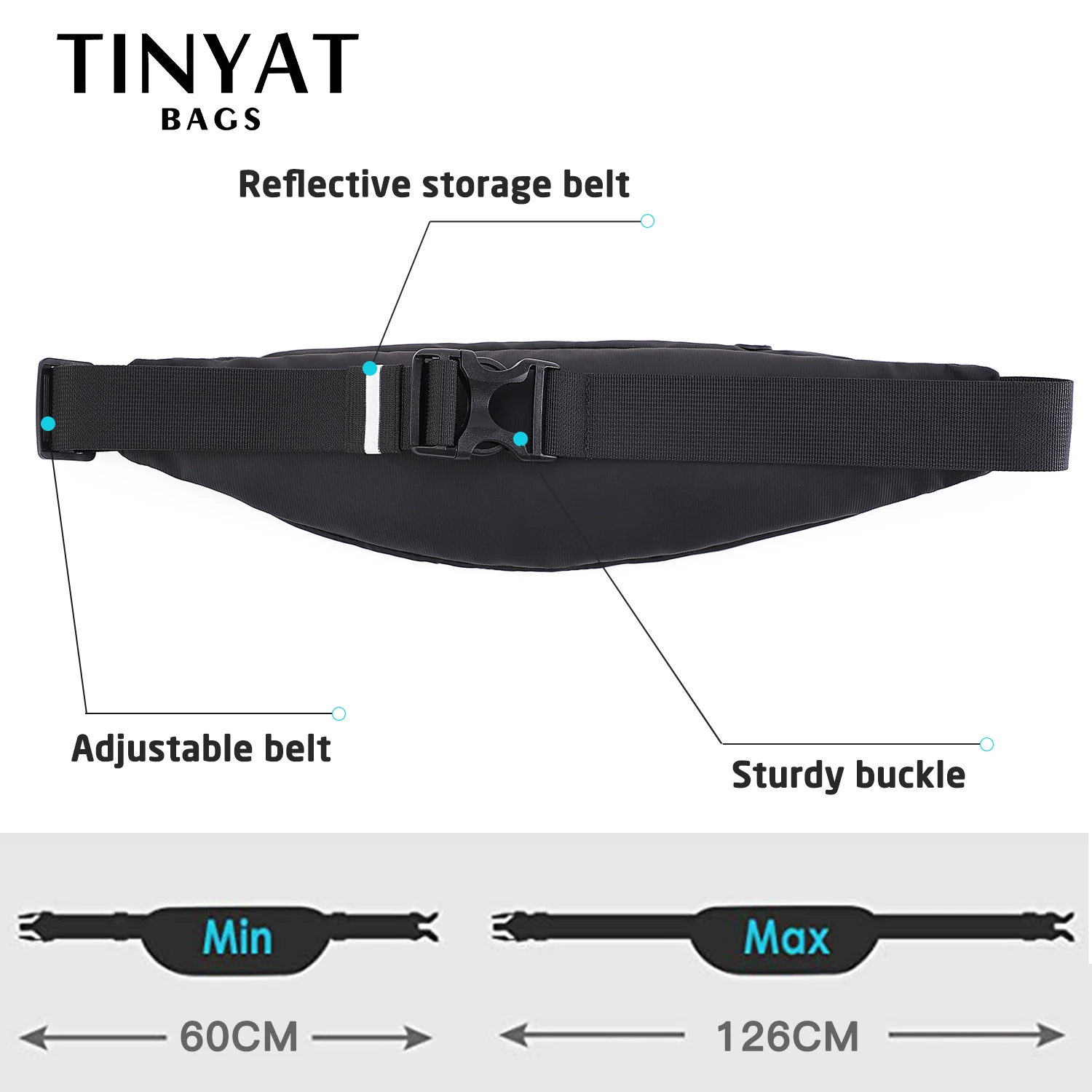 TINYAT Men Male Waist Bag pack Purse Casual Large Phone Belt Bag Pouch Canvas Travel Phone Fanny Banana Hip 5 Pockets