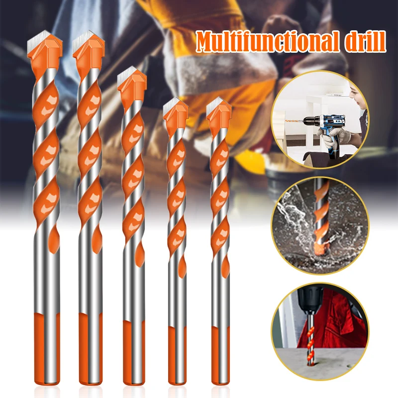 

6 8 10 12mm Multi-functional Glass Drill Bit Triangle Bits Ceramic Tile Concrete Brick Metal Stainless Steel Wood