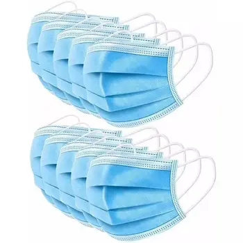 

High Quality 20/30/50/100psc disposable dust-proof masks 3-layer filter, dustproof non-woven masks