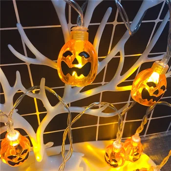 

3m Halloween Party Decor 20LED Light String Pumpkin Spider Bat Skull Lamp String Halloween Event Home Garden Outdoor Decor Light