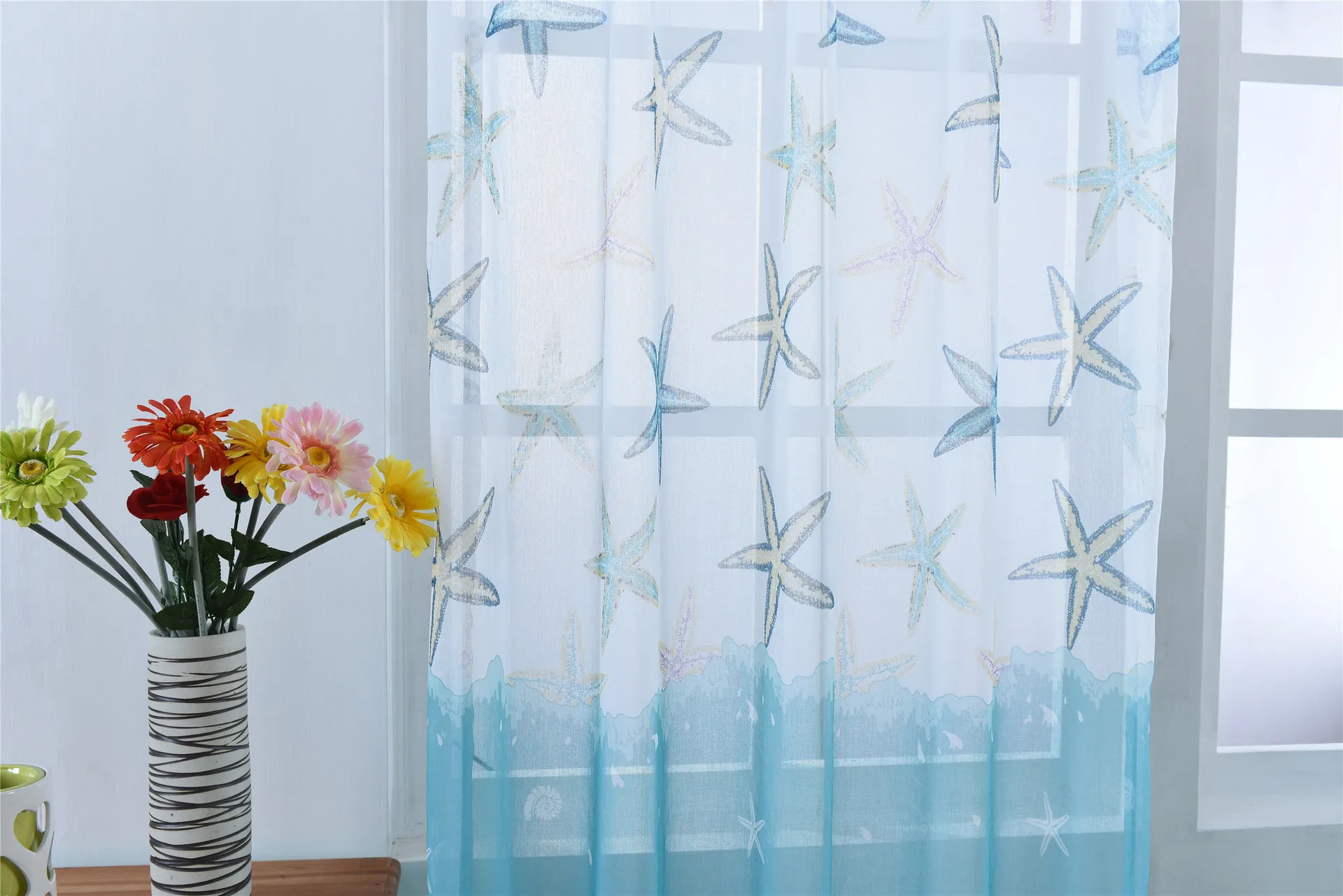 01 Curtain Tulle Затемненные оконные занавески s для гостиной, кухни, современные тюлевые шторы для спальни, занавески, тканевые занавески, набивные прозрачные Занавески s - Цвет: 01 Curtain Tulle