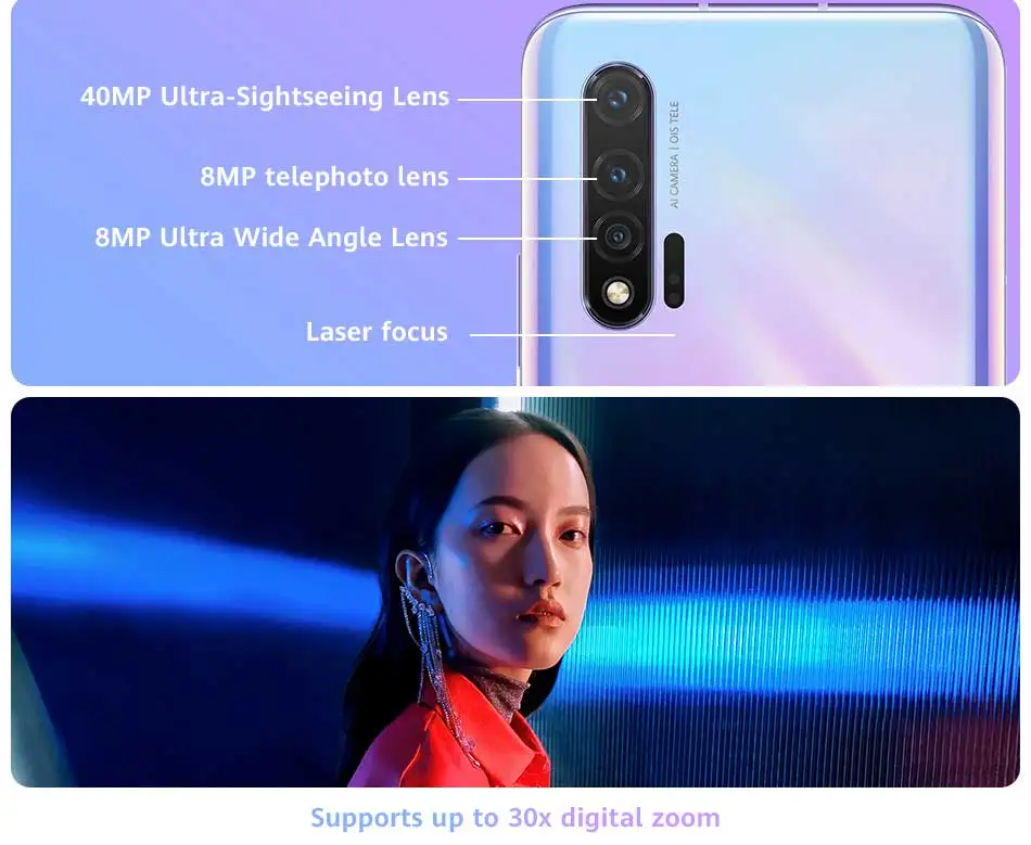 Huawei Nova 6 8 Гб 128 Гб Смартфон 40 МП AI камера s мобильный телефон 32 МП фронтальная камера 6,57 ''полный экран Kirin 990 Android 10