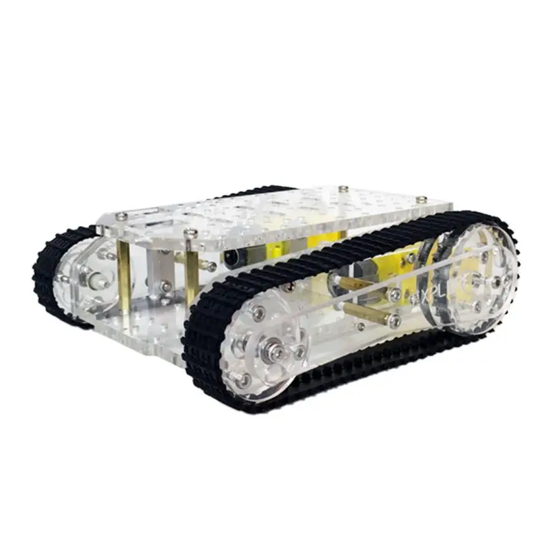 

Acrylic R4 Robot Tank Chassis Transparent CNC Crawler Tracked Platform Car Toy R9UE