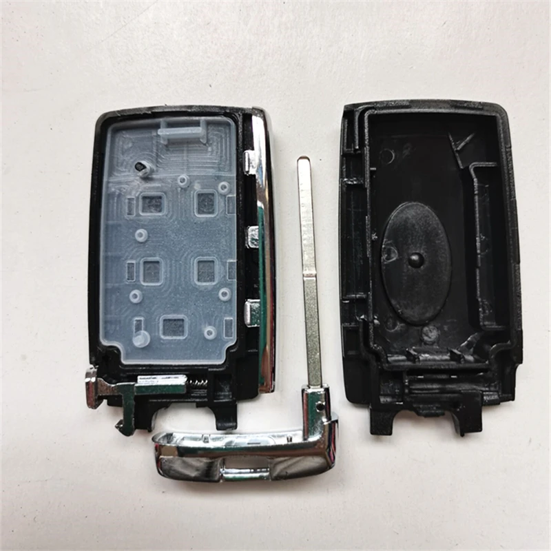 HIBEYO Custodia Portachiavi In Lega Di Zinco E Pelle Per Land Rover E Jaguar – 5 Tasti, Nera