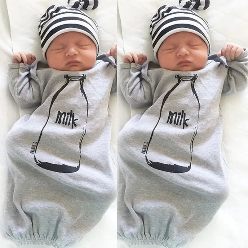 

Autumn Newborn Toddler Baby Boys Girls Long Sleeve Romper Bodysuit Sleeping Bags Cotton Pajama