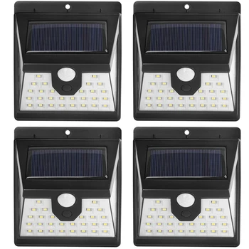 

A2 solar light garden wall lamp solar Energy lantern outdoor PIR Sensor 40LED 1200mA 3-side light Saving waterproof