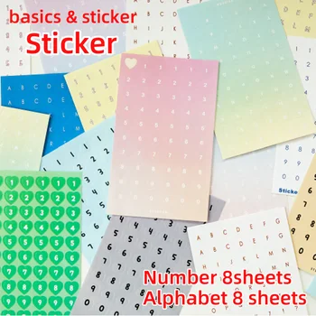 

Yoofun16/pcs Dot Heart Alphabet Number Stickers Diary DIY Dec Basic Mark Sticker Bullet Journaling Scrapbooking