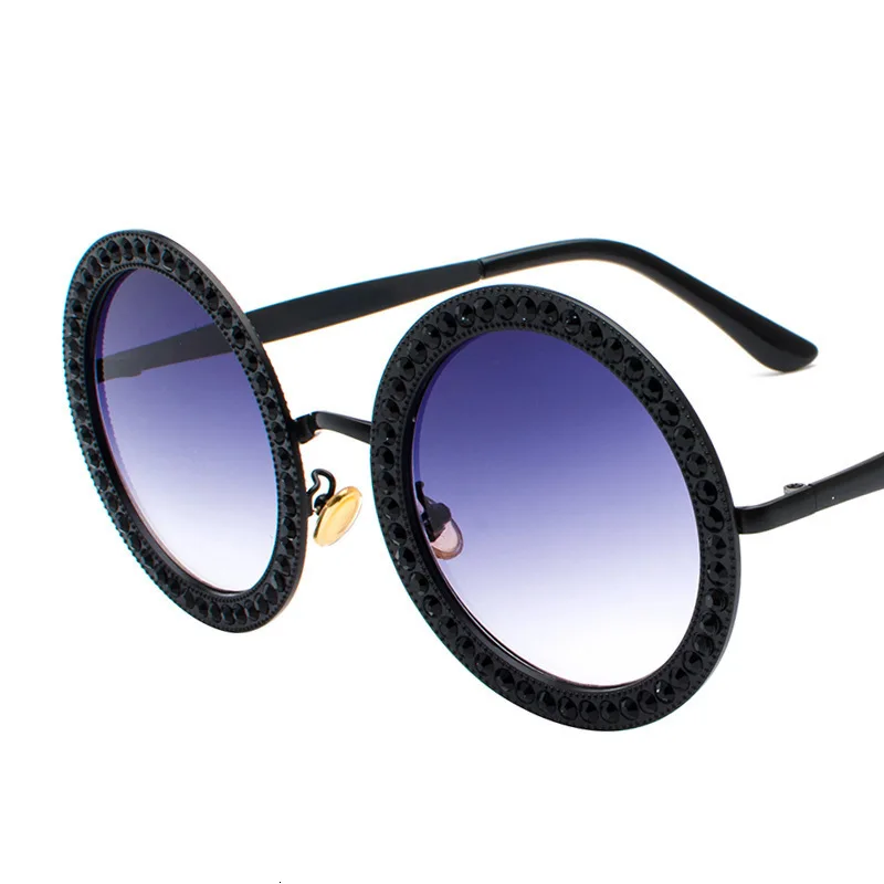 Круглые Солнцезащитные очки с бриллиантами, женские роскошные брендовые дизайнерские солнцезащитные очки с кристаллами, женские солнцезащитные очки с драгоценными камнями Gafas De Sol Lunette Soleil Femme