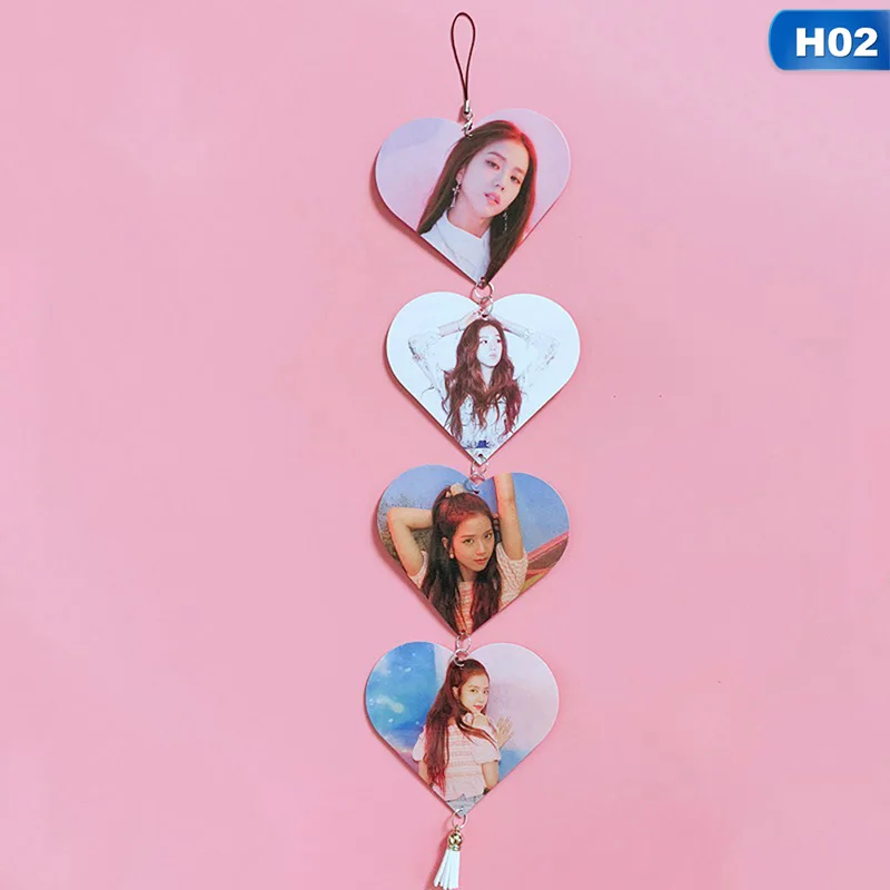 Горячая Распродажа, новая мода, 1 шт., K-POP, черный, розовый, сердце, тег, фото, самодельная бумага, ЛОМО карта, фото карта, двухсторонняя, фото карта