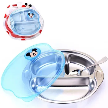 

Disney Cartoon Fashion Lunch Box for Kids Children's Plate Bento Box Kitchen Food Container Mickey Minnie School Lunch Box