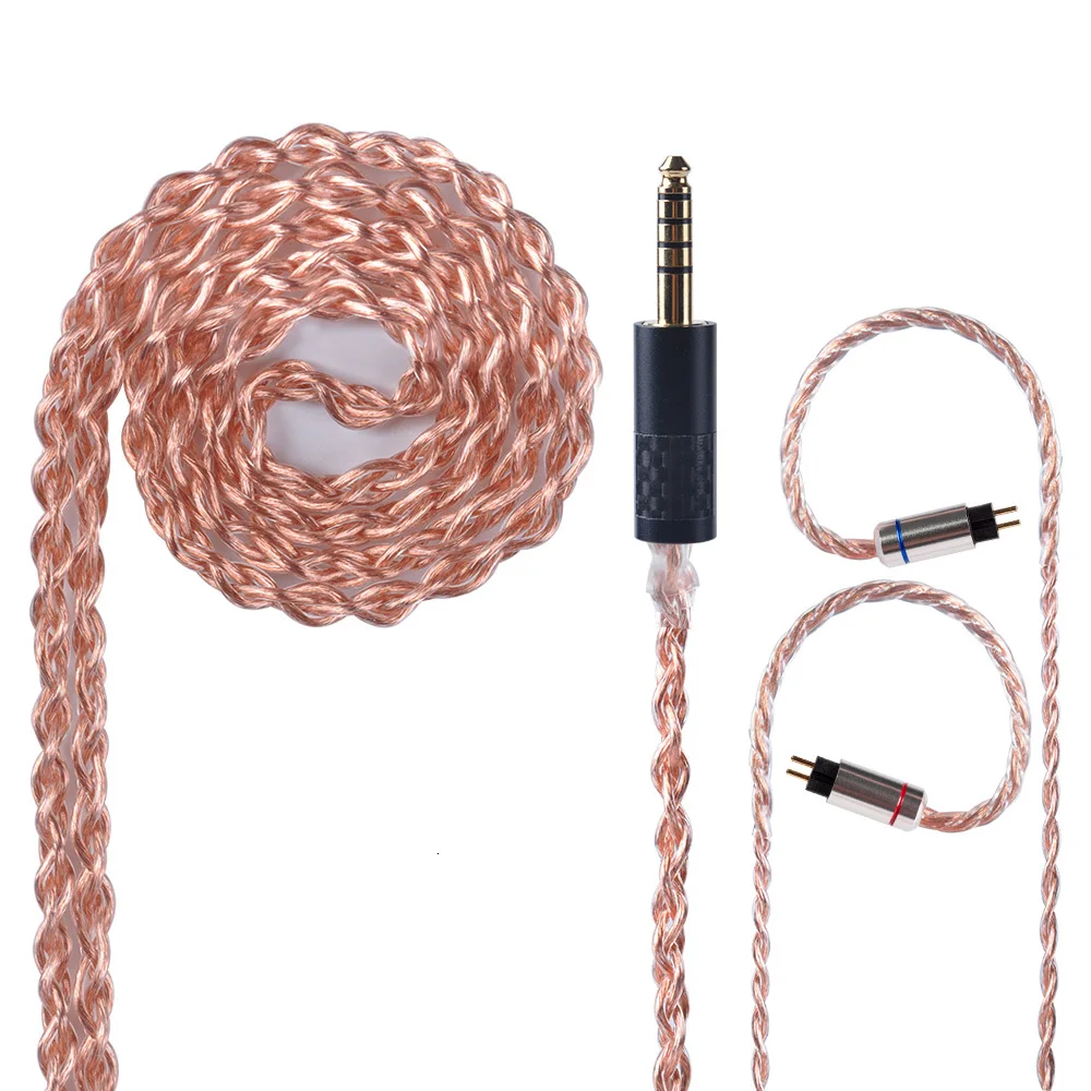OFHC 24 AWG 6N высокой чистоты Медь кабель 2,5/3,5/4,4 мм балансный кабель с MMCX/2PIN/QDC для BL-03 BLON ZS10 PRO ZSX C12 BA5