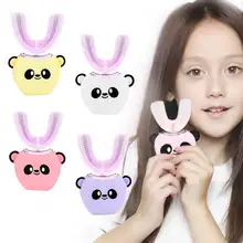 U 360 градусов детская звуковая зубная щетка музыкальная Кремниевая Автоматическая ультра звуковая зубная электрическая щетка с мультяшным рисунком для детей