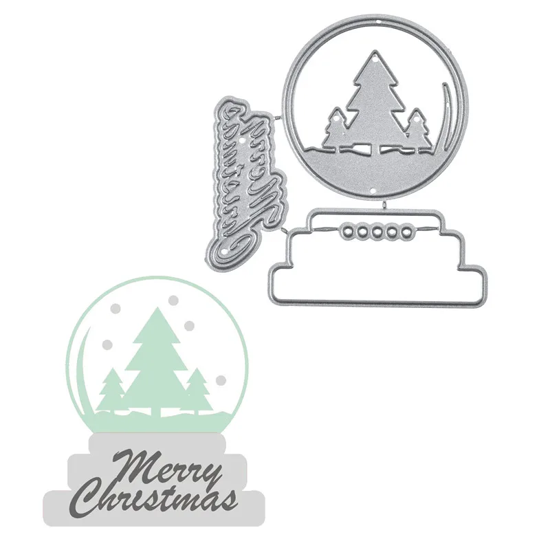 

DiyArts Merry Christmas Dies Tree Metal Cutting Dies New 2019 for Card Making Scrapbooking Embossing Cuts Stencil Craft Dies