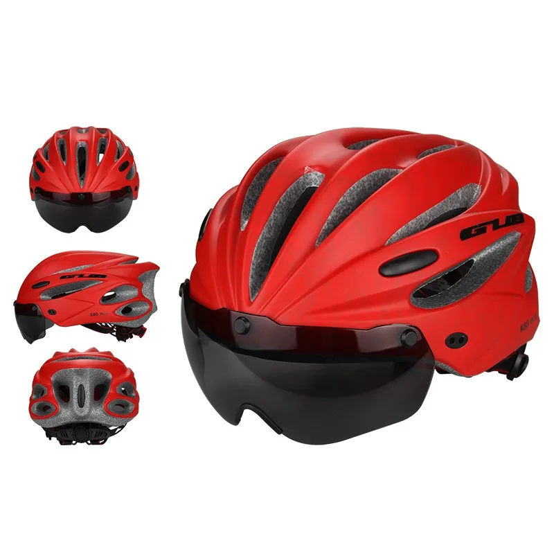 2019 GUB K80 PLUS шлемы ультра-легкие прочные все-в-одном горный велосипед дорожный велосипед очки тени шлемы #1