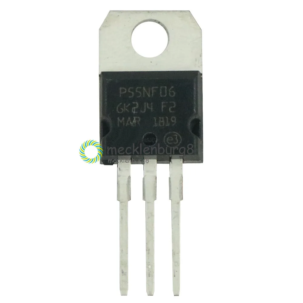 10pcs/lot Stp55nf06 To220 P55nf06 To220 55nf06 New Mos Fet Transistor