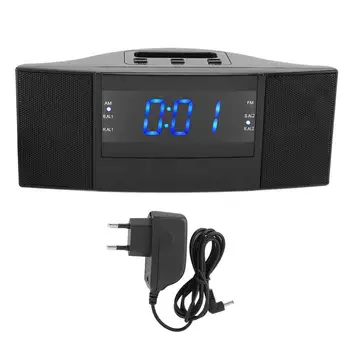 

Electronic ABS 2 in 1 LED Digital Desktop Alarm Clock with FM AM Radio Function (EU Plug 220V) Radio Alarm Clock Home Decor