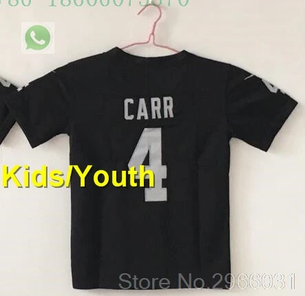 for kids youth Даллас А+++ качество Дети молодежи 24 marshawn lynch 52 khalil mack 89 amari cooper 4 Дерек Карр Бо Джексон 34 Джерси - Цвет: for kids youth