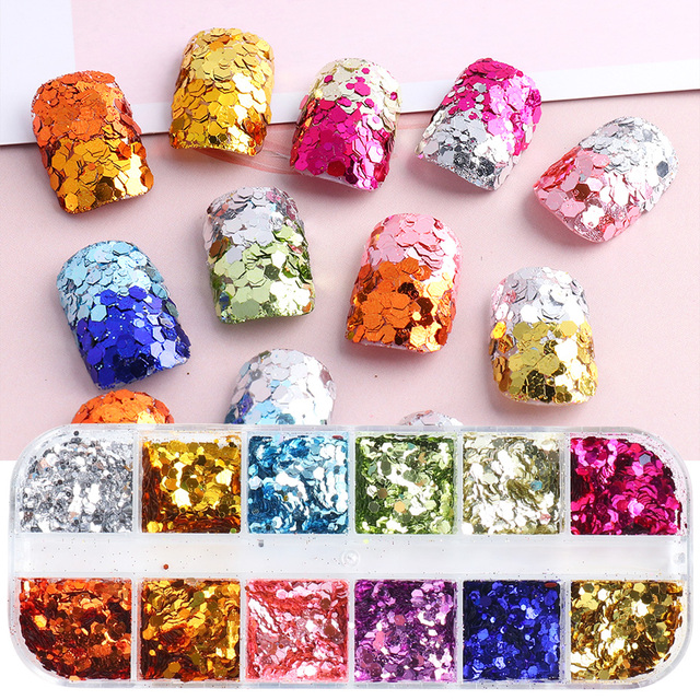 Abalone Shell Slices Nail Art Decorations 3D Broken Sea Shell Stone Flakes Aurora Charms Nails Accessories Manicure TRBY