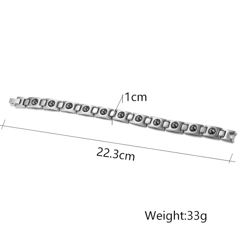 Магнитный браслет из гематита из нержавеющей стали, мужские браслеты для здоровья, терапевтические браслеты, мужские ювелирные изделия для здоровья, Прямая поставка