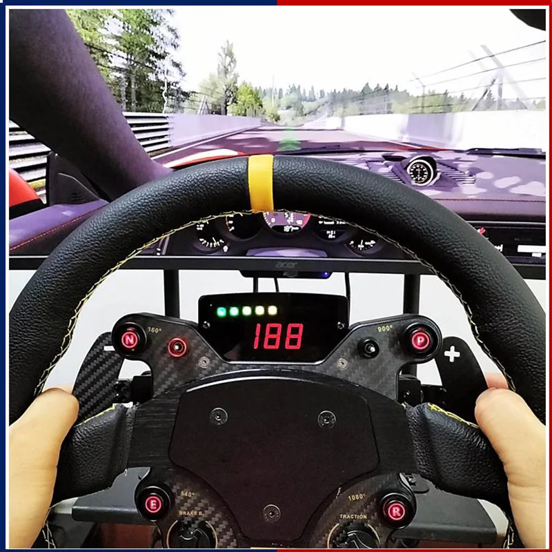 Per Simagic M10 Gt1/D1 Volante Pc Usb Speed Meter Light Display Digitale A Led Mod Simhub Simracing Car Game