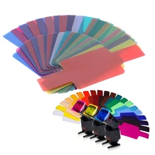 20 цветов фотографический фильтр цветных гелей карты освещения диффузор для Canon Yongnuo Flash nissin Speedlite