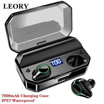 

T9 Wirsless Bluetooth Earphone 7000mAh Power Bank Earbuds Binaural HD Call Waterproof Stereo Bass Touch Control Headset with Mic