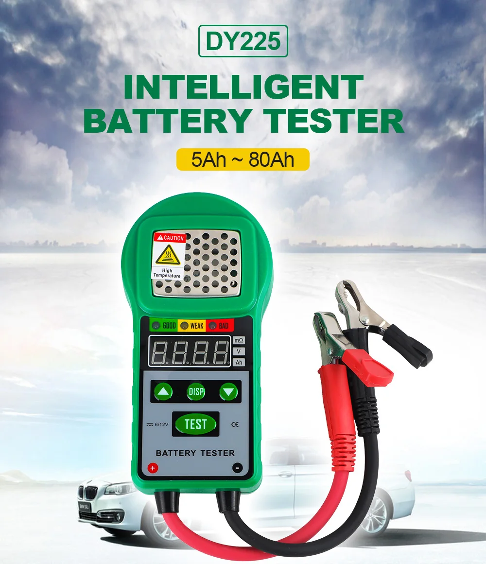 DUOYI DY225 Car Battery Tester Analyzer Automotive Resistance Test Auto for Electric Battery Energy Storage Marine