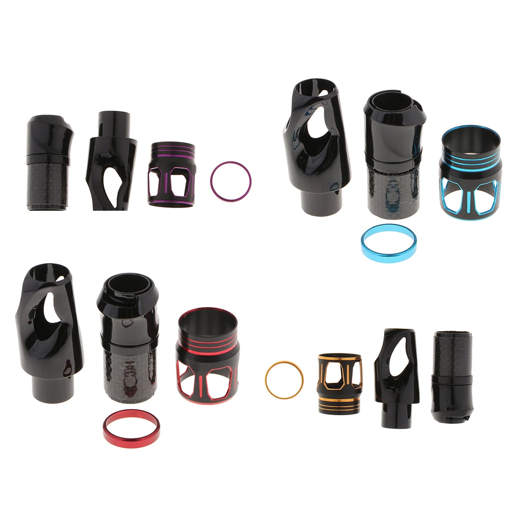 Lightweight Spinning Rod Reel Seat Locking Nut Insert Trim Ring DIY Fishing Rod Building Components