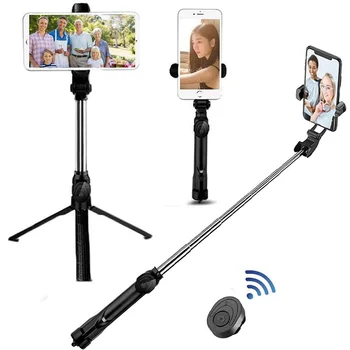 

3 in 1 Wireless Bluetooth Selfie Stick Extendable Handheld Monopod Foldable Mini Tripod With Shutter Remote For iPhone Android