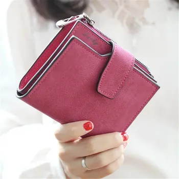 

Fashion Top Quality Small Wallet PU Matte Leather Purse Short Female Coin Wallet Zipper Clutch Coin Purse Credit Card