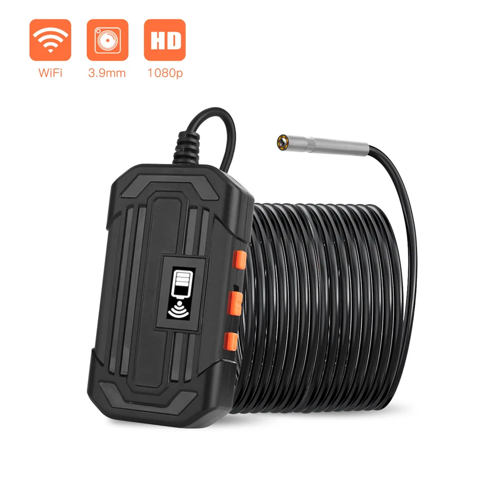 Endoscopio de mano F240 para coche, cámara pequeña de 3,9mm, WIFI, boroscopio industrial, tubería de drenaje de reacondicionamiento, batería de litio de 2600mA