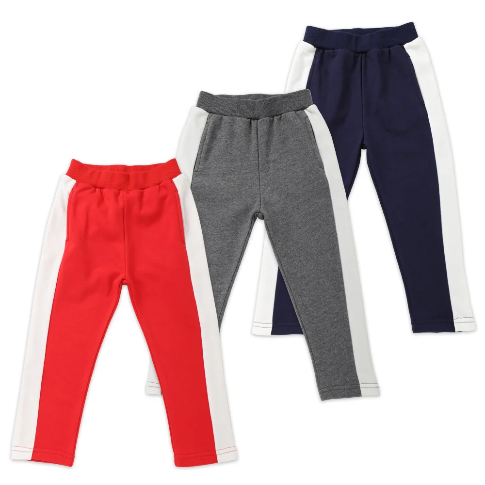 

2019 Spring Children Gymnastic Pants Men And Women Children Knitting Pants Korean-style Casual Pure Cotton Sports Solid Color Tr