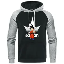 Драконий жемчуг Z Реглан Толстовка Драконий жемчуг пуловер осень сын толстовки с Гоку японского аниме Harajuku Мужская Уличная Толстовка