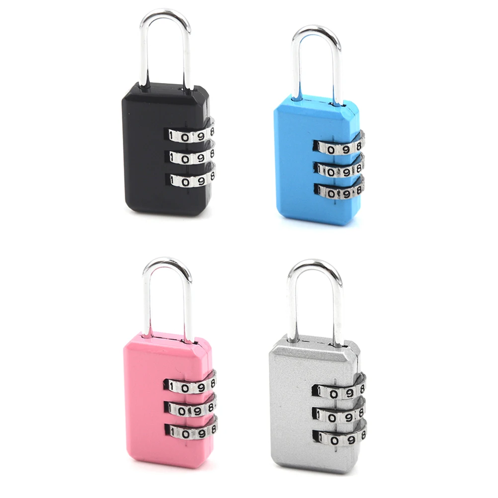 High Quality 3 Digit Resettable Combination Padlock Coded Lock For School Gym Locker Sheds Suitcase Luggage Password Code Lock
