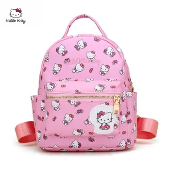 

2019 New HELLO KITTY Ms. Backpack Cute Fashion Bag Cartoon Student Bag PU Material Multifunctional Casual Party Backpack HK-111