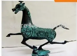 Редкие азиатские статуи бронзы Скульптуры муха Ласточка Лошадь статуя