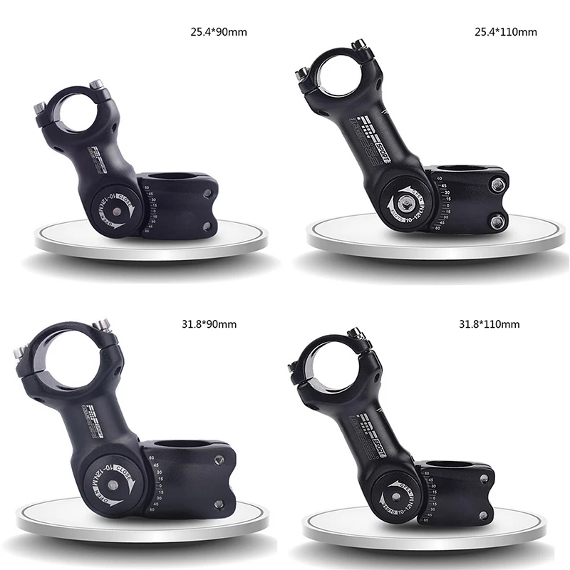 Hot AD-Adjustable 60 MTB Stem Riser 31.8X110mm Stem for Road Mountain Bike Stem Aluminum Alloy Bicycle Handlebar Cycling Accesso