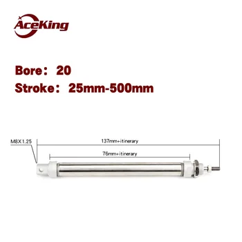 

Stainless steel mini small push-on industrial fixture cylinder MA20X25/50/75/100/125/150/175/200/300SCA MA20X50SCA MA20-100SCA