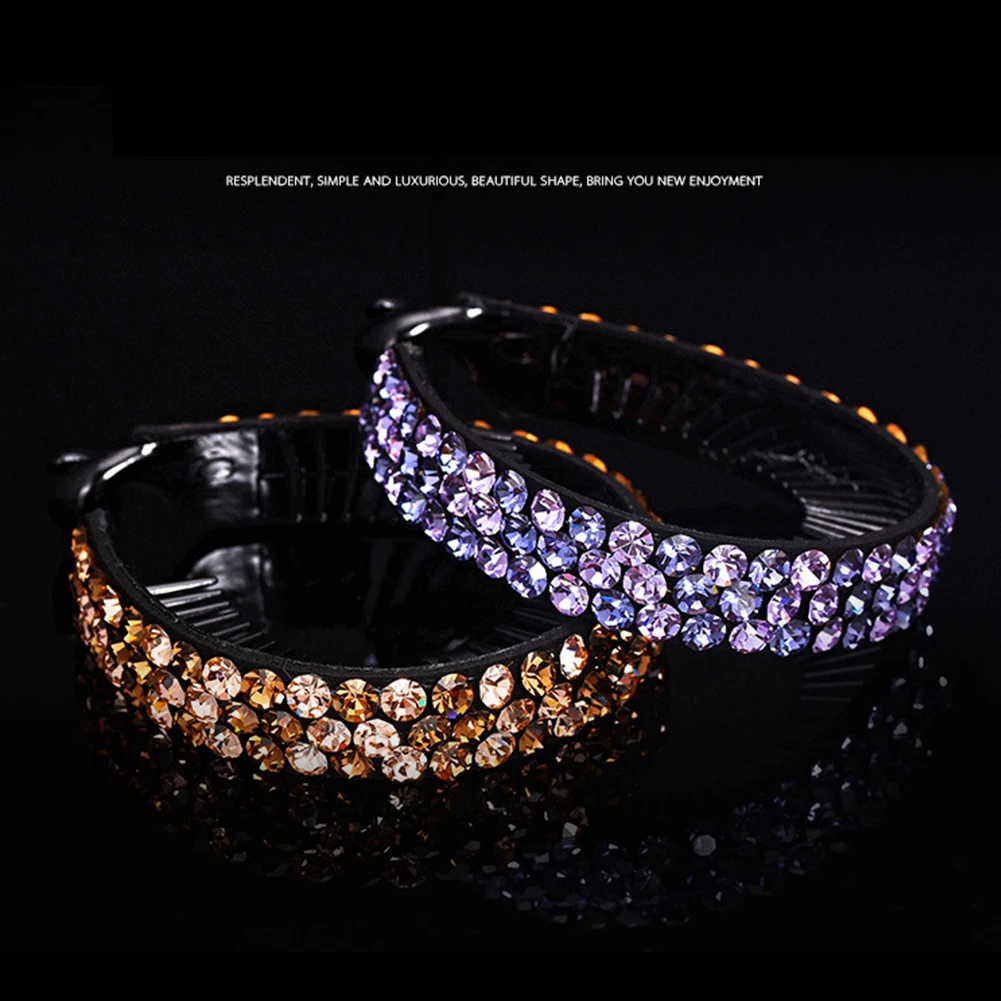 Women Styling Elegant Daily Floral Pattern Hairpin Easy Apply Dating Accessories Hair Claw Jewelry Rhinestone Fashion Headwear