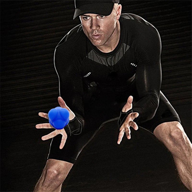 

Silicone Hexagonal Ball Bouncing Ball Sports Fitness Ball Velocity Reaction Ball Sensitive Training for Children Adult Toys