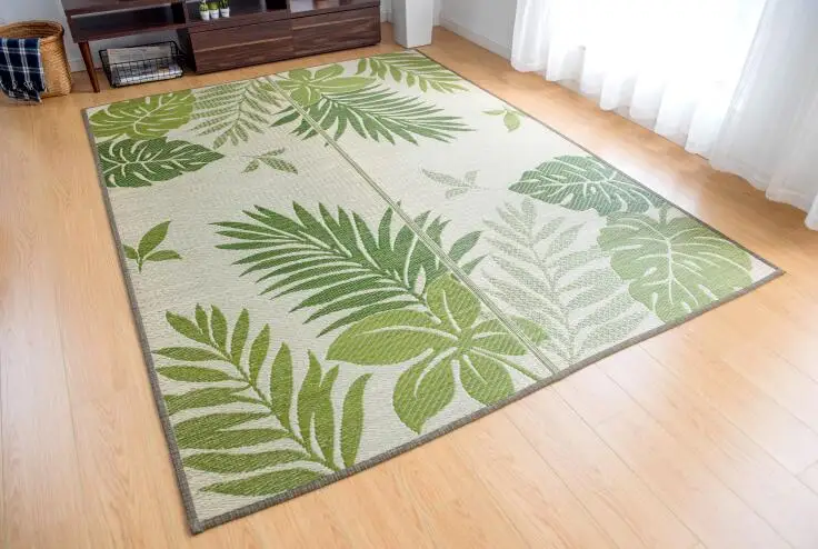 NewLarge 층 카펫 깔개 직사각형 176x230cm 러쉬 다다미 매트 여름 거실 매트리스 동양 꽃 모양의 러그 카펫 롤