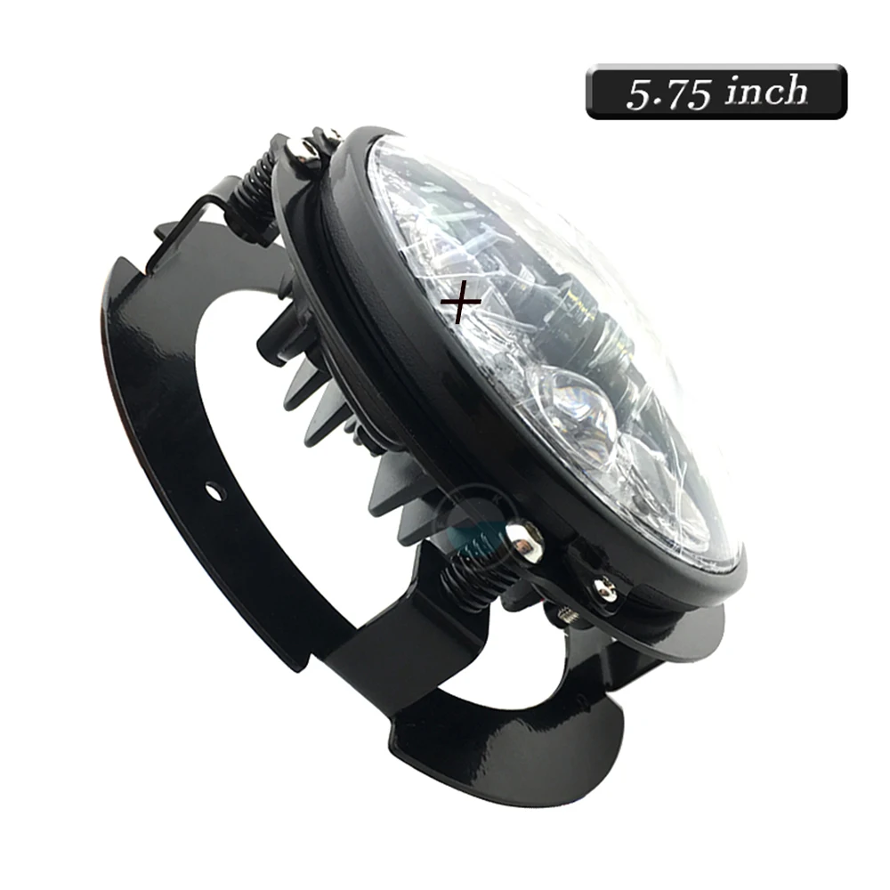 5,75 дюймовый светодиодный фонарь для мотоцикла дальнего и ближнего света с кронштейном для фар мотоцикла