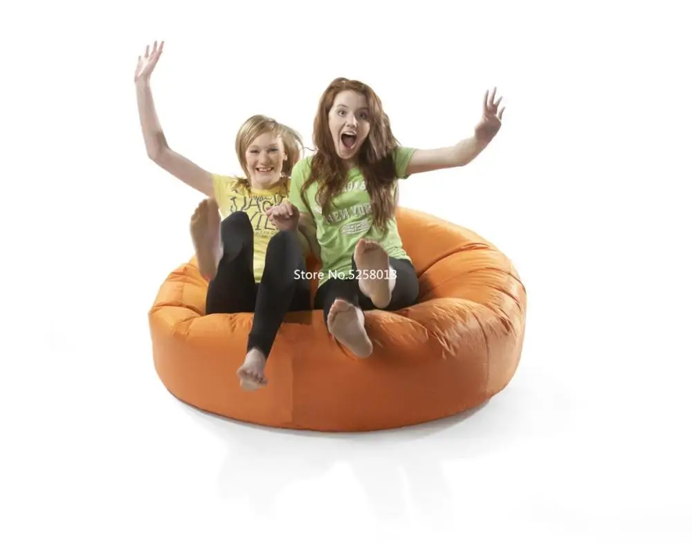 Оранжевая круглая Кресло-мешок, гостиной, погрем, комфорт и расслабиться