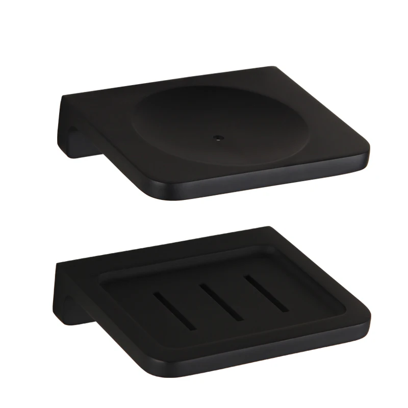Soap Tray-Soap Box Zinc Alloy Finish Wall Mounted Black Soap Holder Wall Soap Dish Shower Soap Holder Toilet Soap Holder