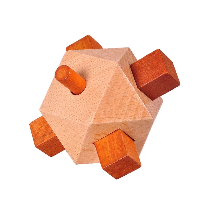 Holz Intelligenz Spielzeug Kong Ming Schloss Rotes Herz Puzzle 3D 