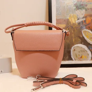 

Women's Full-Grain Leather Spring New Model Sling Bucket Bag