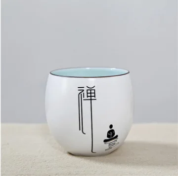 Керамические дзен чайные чашки ручной работы винтажные чайные чаши чайный набор белый фарфор Цзин чашка мастер чайная чашка - Цвет: H