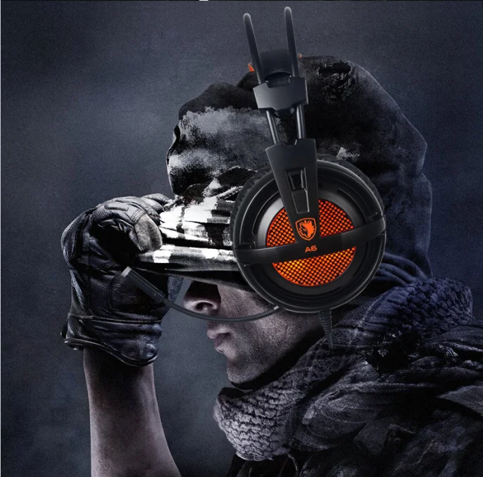 SADES A6 7.1 Stereo Игровая гарнитура компьютер pc gaming headset computer headset gamer headphones9