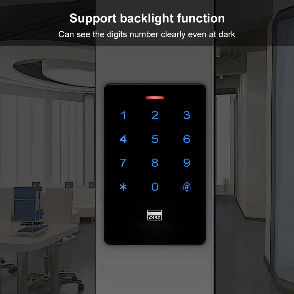 Outdoor IP68 Waterproof RFID Keypad Touch Access Control System Rainproof WG26/34 125KHz Access Controller Keyboard for Home