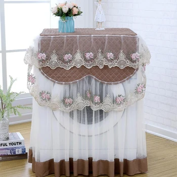 

High Quality Washable Washing Machine Cover Dust Proof Protector Floral Style 3 Colors Washer Cover Home Decoration